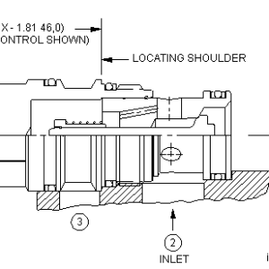 CXGE-XCN Sun Hydraulics Check Valve – installation dimensions drawing, cavity T-17A