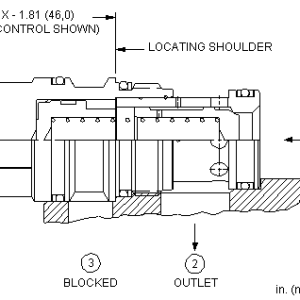 CXHC-XCN Sun Hydraulics Check Valve – installation dimensions drawing, cavity T-17A
