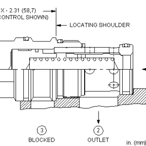 CXJC-XCN Sun Hydraulics Check Valve – installation dimensions drawing, cavity T-19A