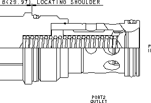 CXKA-XCN Sun Hydraulics Check Valve – installation dimensions drawing, cavity T-18AU