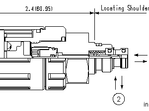 DAAM-LCN Sun Hydraulics 2-way Valve – installation dimensions drawing, cavity T-8A