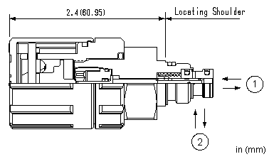 DAAM-LCN Sun Hydraulics 2-way Valve – installation dimensions drawing, cavity T-8A