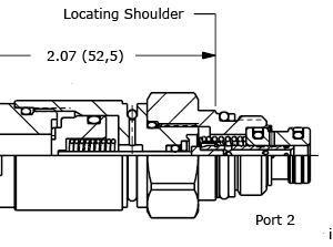 DAAP-FCN Sun Hydraulics 2-way Valve – installation dimensions drawing, cavity T-8A