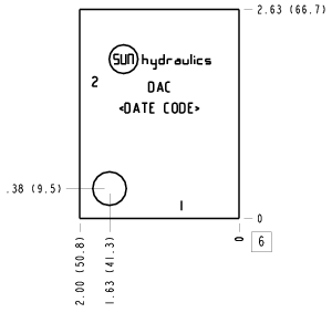 DAC Sun Hydraulics Ninety degree Line mount manifold drawing