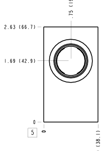 DAK Sun Hydraulics Ninety degree Line mount manifold drawing