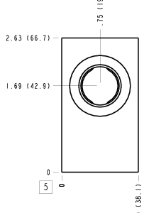 DAV Sun Hydraulics Ninety degree Line mount manifold drawing