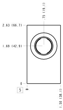 DAV Sun Hydraulics Ninety degree Line mount manifold drawing