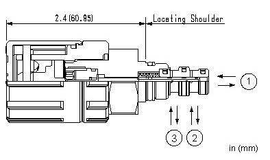 DBAM-LCN Sun Hydraulics 3-way Valve – installation dimensions drawing, cavity T-9A