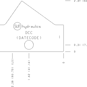 DCC Sun Hydraulics Inline Line mount manifold drawing
