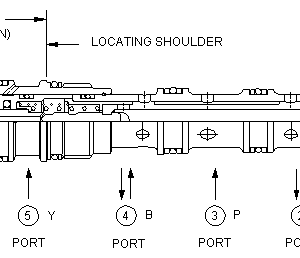 DCCC-XCN Sun Hydraulics 4-way Valve – installation dimensions drawing, cavity T-61A