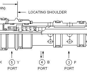 DCEC-XCN Sun Hydraulics 4-way Valve – installation dimensions drawing, cavity T-63A