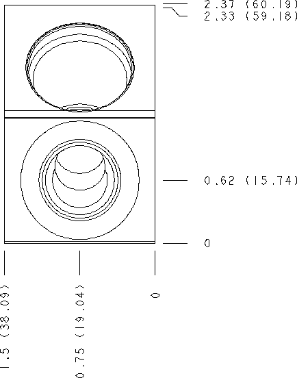 DCJ Sun Hydraulics Inline Line mount manifold drawing