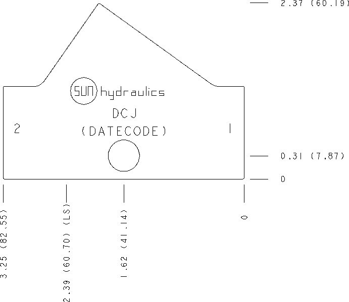 DCJ – Inline – DCJ_6B DCJ Sun Hydraulics Inline Line mount manifold drawing