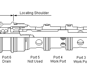 DDHG-XCN Sun Hydraulics 3-way Valve – installation dimensions drawing, cavity T-54A