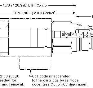 DFDB-XCN Sun Hydraulics 2-way Valve – installation dimensions drawing, cavity T-5A