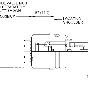 DFEB8-DN Sun Hydraulics 2-way Valve – installation dimensions drawing, cavity T-16A
