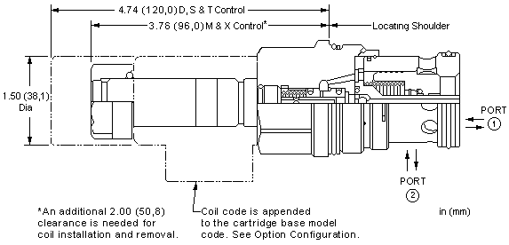 DFFB-XCN Sun Hydraulics 2-way Valve – installation dimensions drawing, cavity T-18A