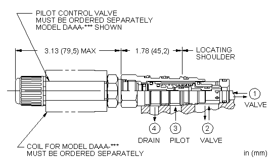 DKDR8-HN Sun Hydraulics Logic Element Valve – installation dimensions drawing, cavity T-21A