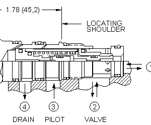 DKDS-XHN Sun Hydraulics Logic Element Valve – installation dimensions drawing, cavity T-21A