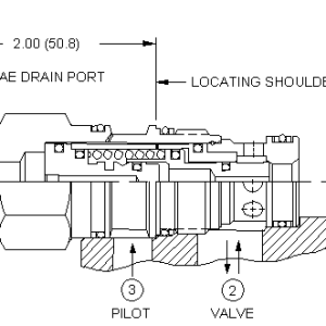 DKFD-EHN Sun Hydraulics Logic Element Valve – installation dimensions drawing, cavity T-2A