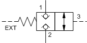 DKHC – Normally closed, balanced poppet, logic element - pilot-to-open – DK_C-E DKHC-EHN Sun Hydraulics Logic Element Valve – hydraulic schematic symbol