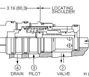 DKJR-XHN Sun Hydraulics Logic Element Valve – installation dimensions drawing, cavity T-24A