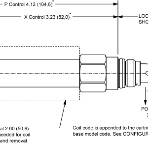 DMBD-XAN Sun Hydraulics 3-way Valve – installation dimensions drawing, cavity T-150A