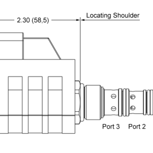DMUQ-XHN Sun Hydraulics 3-way Valve – installation dimensions drawing, cavity SC-10-03