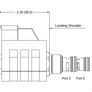 DMUT-XHN Sun Hydraulics 3-way Valve – installation dimensions drawing, cavity SC-10-03