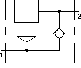 DNW – Ninety degree with reverse flow check – symlm2_J DNW Sun Hydraulics Ninety degree with reverse flow check Line mount manifold drawing