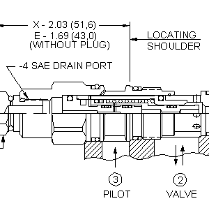DODC-EHN Sun Hydraulics Logic Element Valve – installation dimensions drawing, cavity T-11A
