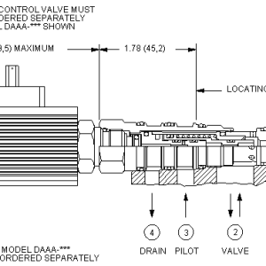 DODR8-HN Sun Hydraulics Logic Element Valve – installation dimensions drawing, cavity T-21A