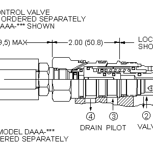 DOFR8-HN Sun Hydraulics Logic Element Valve – installation dimensions drawing, cavity T-22A