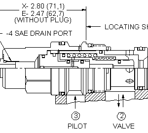 DOHC-EHN Sun Hydraulics Logic Element Valve – installation dimensions drawing, cavity T-17A