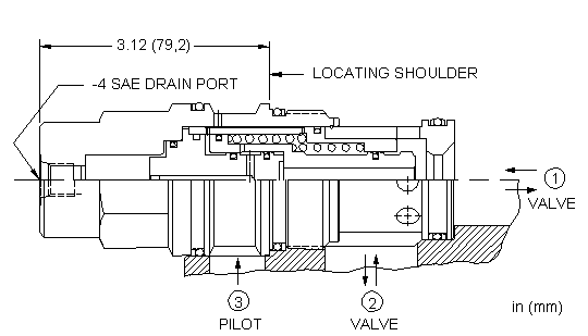 DOJD-EHN Sun Hydraulics Logic Element Valve – installation dimensions drawing, cavity T-19A