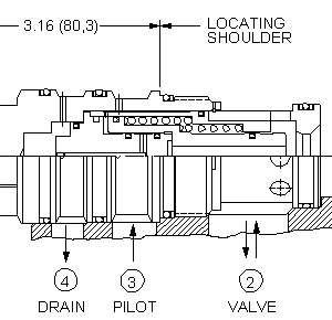 DOJS-XHN Sun Hydraulics Logic Element Valve – installation dimensions drawing, cavity T-24A