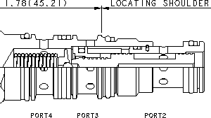 DRBNX-FN Sun Hydraulics 2-way Valve – installation dimensions drawing, cavity T-21A