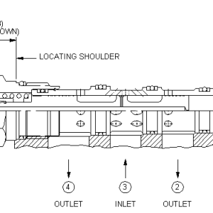 DSEY-XEN Sun Hydraulics Diverter Valve – installation dimensions drawing, cavity T-32A