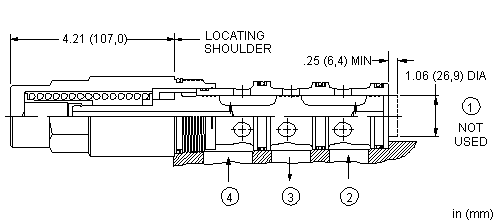 DSIS-XGN Sun Hydraulics Shuttle Valve – installation dimensions drawing, cavity T-34A