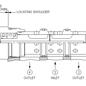DSIX-XEN Sun Hydraulics Diverter Valve – installation dimensions drawing, cavity T-34A
