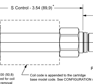 DTAFS-CN Sun Hydraulics 2-way Valve – installation dimensions drawing, cavity T-8A