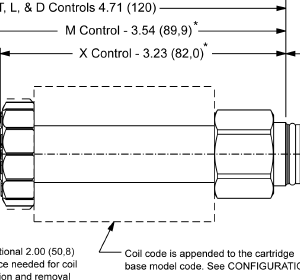 DTBF-XCN Sun Hydraulics 2-way Valve – installation dimensions drawing, cavity T-162A