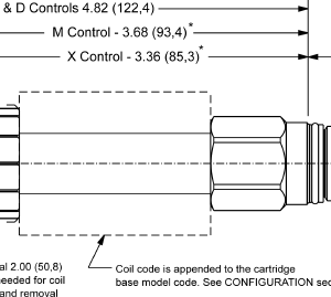 DTCF-XCN Sun Hydraulics 2-way Valve – installation dimensions drawing, cavity T-13A