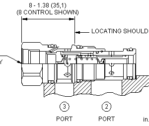 DVBB-8FN Sun Hydraulics 2-way Valve – installation dimensions drawing, cavity T-11A