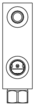 E2U – Ninety degree with reverse flow check - reducing – E2U_5 E2U Sun Hydraulics Ninety degree with reverse flow check - reducing Line mount manifold drawing