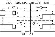 E9C – 3 cylinder sequence, with reverse checks – symlm3_L E9C Sun Hydraulics 3 cylinder sequence, with reverse checks Line mount manifold drawing