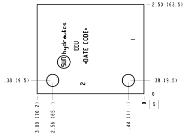 EEU – Port 3 connected to port 1 – EEU_6B EEU Sun Hydraulics Port 3 connected to port 1 Line mount manifold drawing
