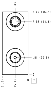 EFT Sun Hydraulics Ninety degree with gauge port Line mount manifold drawing