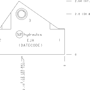 EJA Sun Hydraulics Inline Line mount manifold drawing