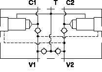 EPC – Cushion lock with make up checks – symlm3_AE1 EPC Sun Hydraulics Cushion lock with make up checks Line mount manifold drawing